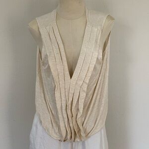 Plunge Neckline Blouse